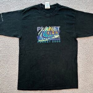 Vintage 2000 Planet Hollywood Washington DC Planet Graphic T Shirt Mens M Y2K